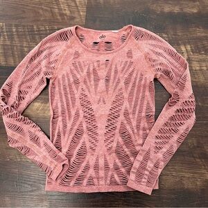 ALO Yoga Pink Long Sleeve Top